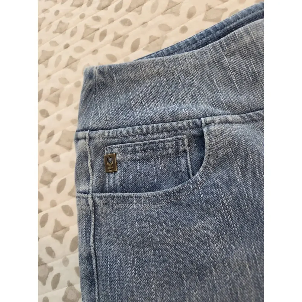 Belle Kim Gravel 10 Med Wash Flexibelle StraightLeg BelleCurve Jean A711572 NWOT